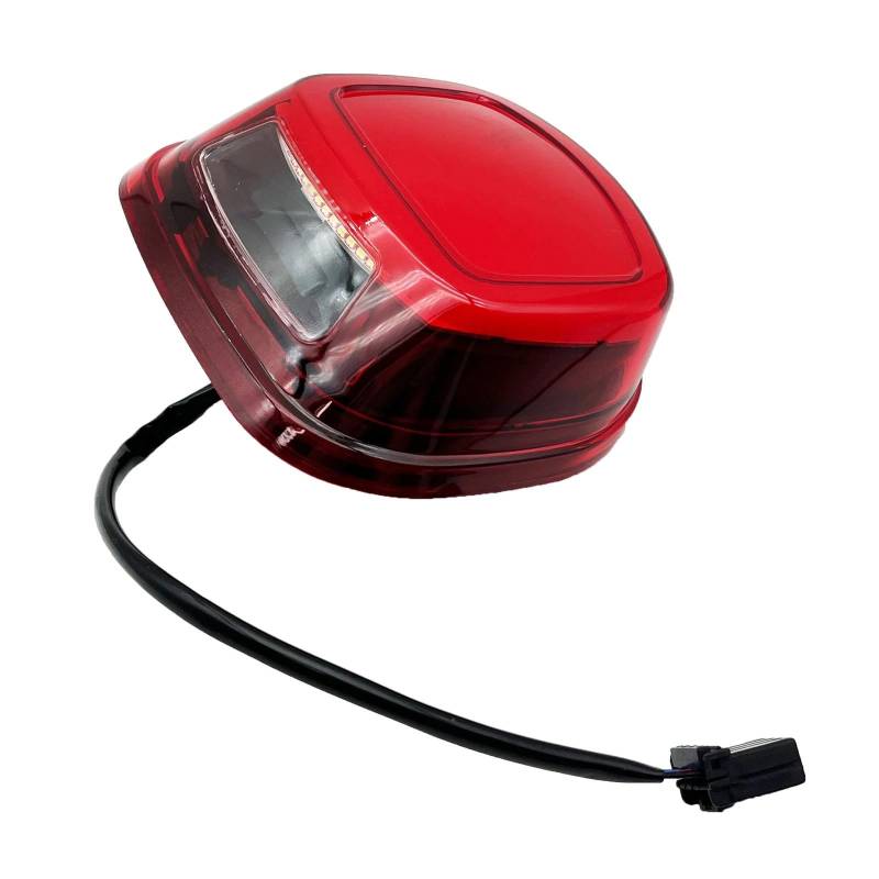 Motorrad-LED-Rücklicht, Bremslicht, Lauflicht, rote Linse, Rücklicht, kompatibel mit Dyna Touring Sportster XL 883 1200 von ASJFGTEH