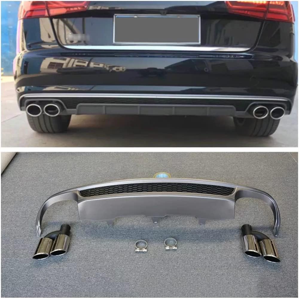 Universelle Auto Auspuffendrohr für Audi A6 C7 2012-2015 S6 Style, Auto Auspuffrohr Spitze Edelstahl Endrohr Fahrzeug Spitze Abgassystem Modellieren Zubehör von ASKKLP