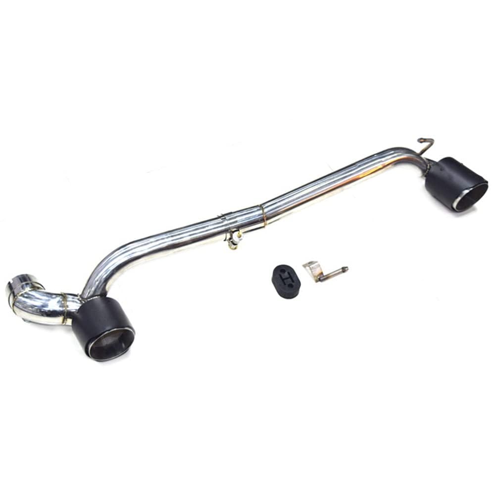 Universelle Auto Auspuffendrohr für BMW E90 320i 318i 325i, Auto Auspuffrohr Spitze Edelstahl Endrohr Fahrzeug Spitze Abgassystem Modellieren Zubehör,A/Black von ASKKLP