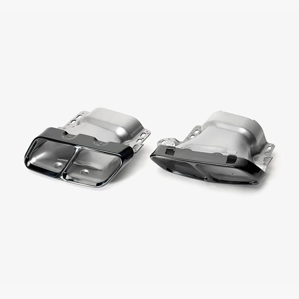 Universelle Auto Auspuffendrohr für Mercedes A45 W176/CLA45 C117 2013-2018, Auto Auspuffrohr Spitze Edelstahl Endrohr Fahrzeug Spitze Abgassystem Modellieren Zubehör,A/Black von ASKKLP