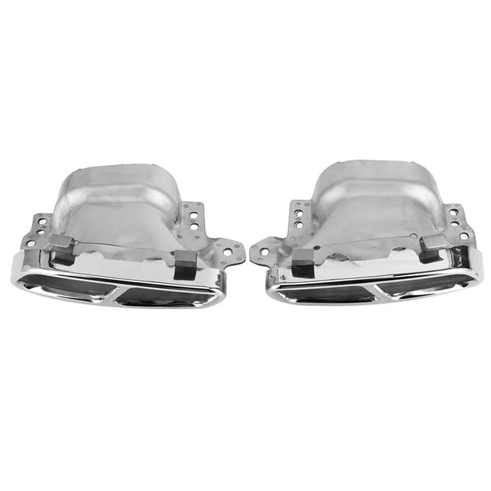 Universelle Auto Auspuffendrohr für Mercedes Benz AMG A45 W176 CLA45 C117 2013-2018, Auto Auspuffrohr Spitze Edelstahl Endrohr Fahrzeug Spitze Abgassystem Modellieren Zubehör,B/Silver von ASKKLP