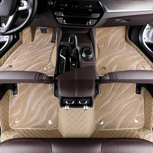 rutschfest Allwetterschutz Automatten für Audi A5 (4door) (B8) 2007-2016, Doppellagige Fußmatten Auto Universal Custom Auto-Fußmatten Zubehör für den Autoinnenraum,A/BEIGE von ASKKLP