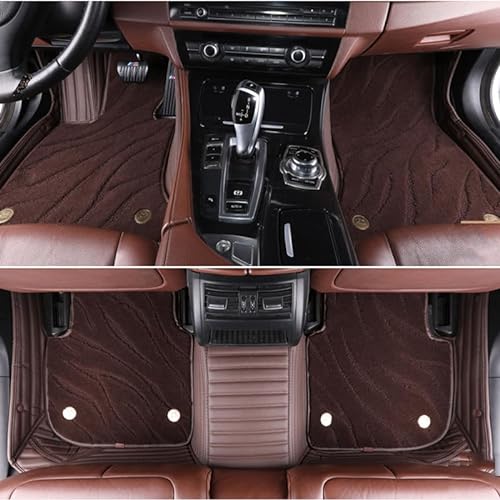 rutschfest Allwetterschutz Automatten für Audi A8(4seats) 2011-2017, Doppellagige Fußmatten Auto Universal Custom Auto-Fußmatten Zubehör für den Autoinnenraum,A/Coffee von ASKKLP