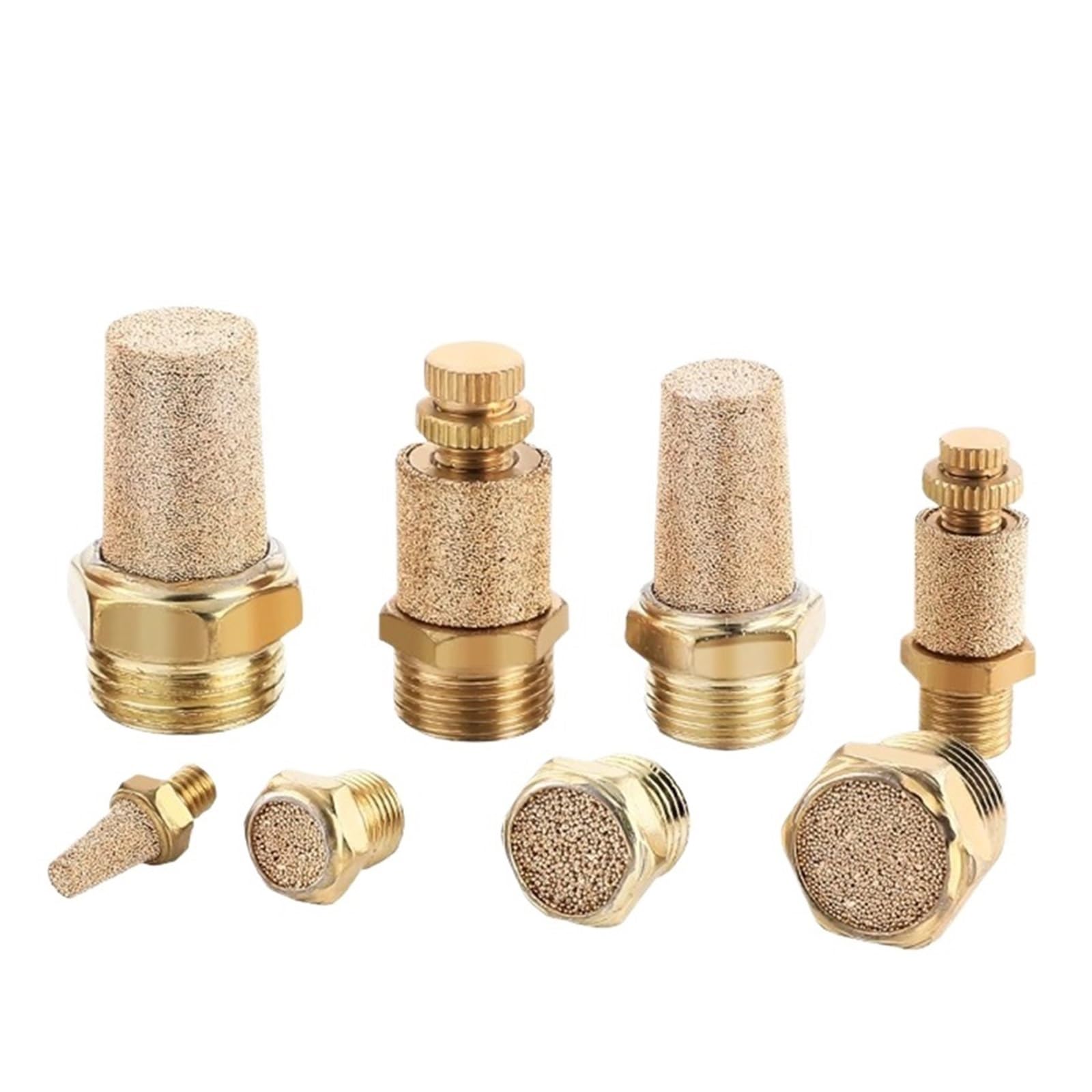 1pc Pneumatic Brass Exhaust Muffler BSL M5 1/8" 1/4" 3/8" 1/2" Silencers Fitting Noise Filter Reducer Connector(Long-03) von ASLVNEKGOR