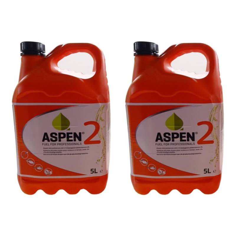 10 Liter ASPEN 2-Takt Alkylatbenzin | Sonderkraftstoff 2 x 5 Ltr. Sparset von Greenstar