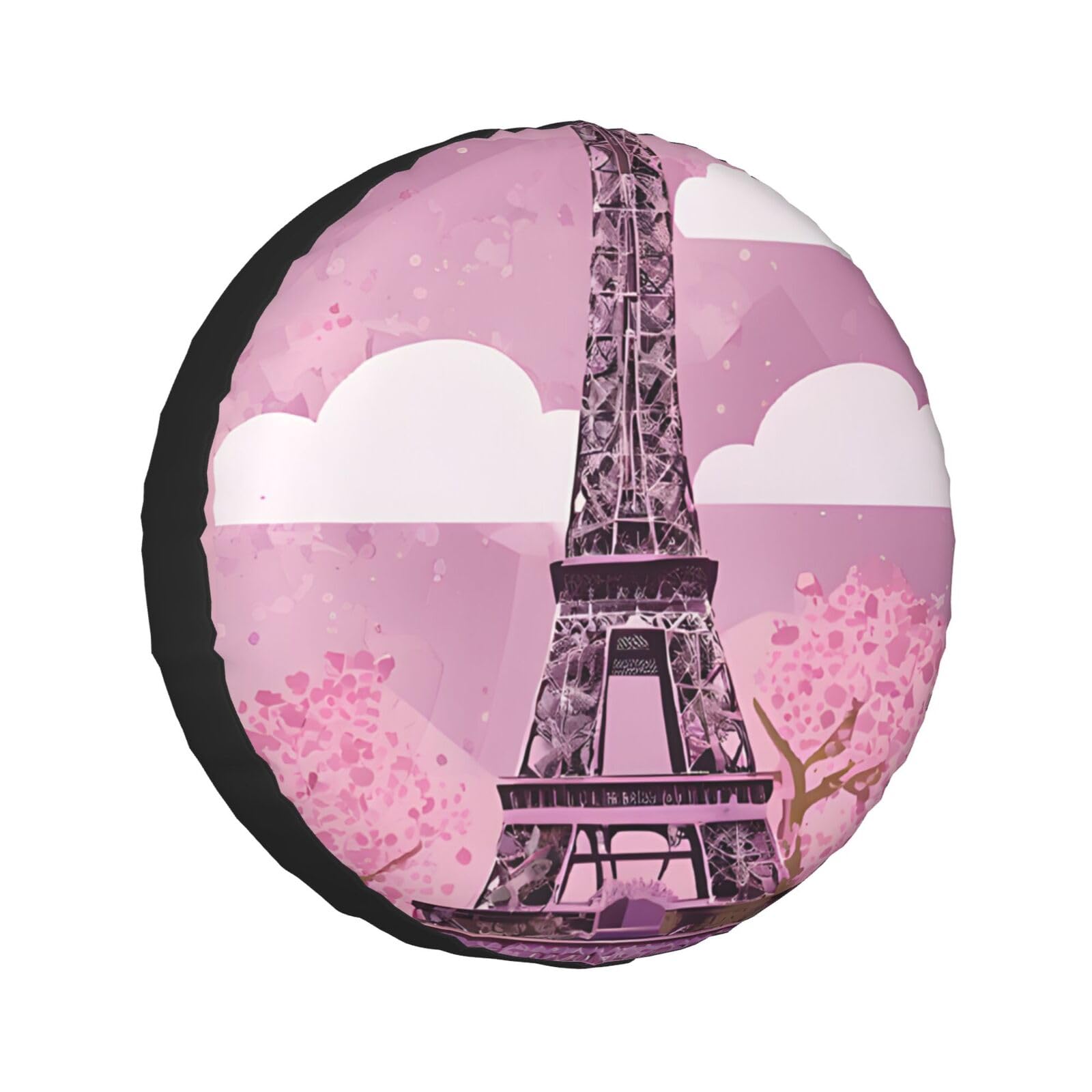(Paris Eiffelturm) bedruckte Reifenabdeckung für Auto, LKW, Anhänger, Ersatzrad-Reifenabdeckung, passend für 60–83 cm Reifen von ASPOIJHN