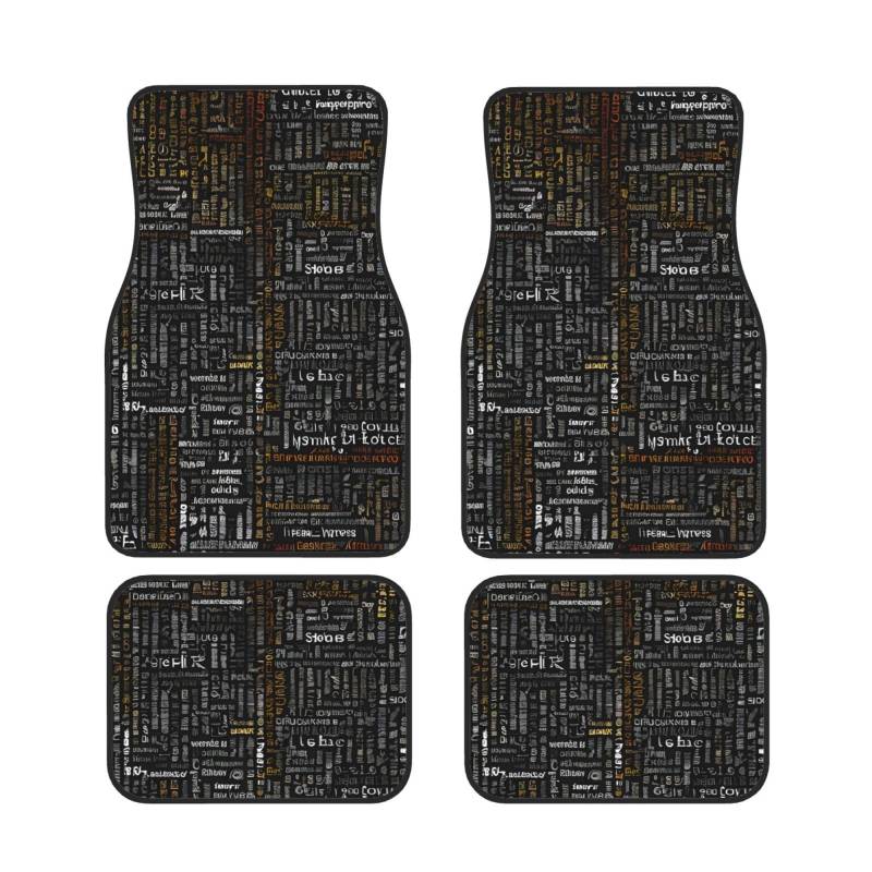 (Programmierer Programmiercode) Gedruckte Auto Fußmatten Set von 4 Stück Wasserdicht Vorne Hinten Auto Matten Für Auto Innenraum Zubehör von ASPOIJHN