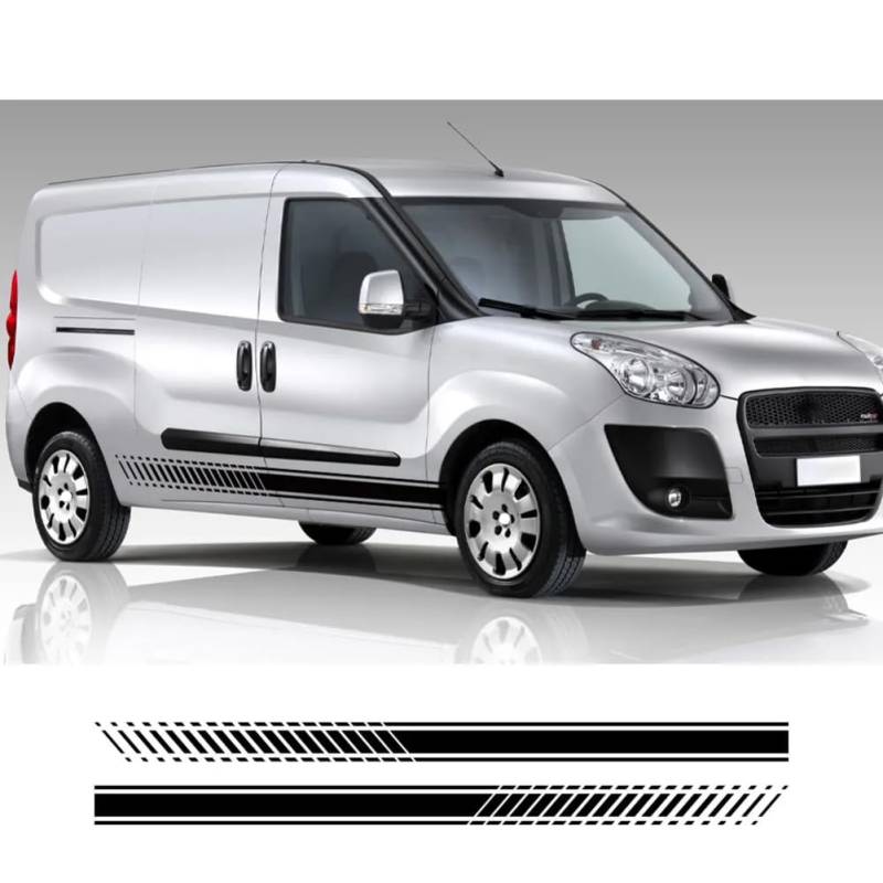 2 STÜCKE Autoaufkleber, für FIAT Doblo Cargo Panorama Vauxhall Opel Combo Camper Van Grafiken Vinyl Aufkleber Tuning Autozubehör von ASQFJMHP