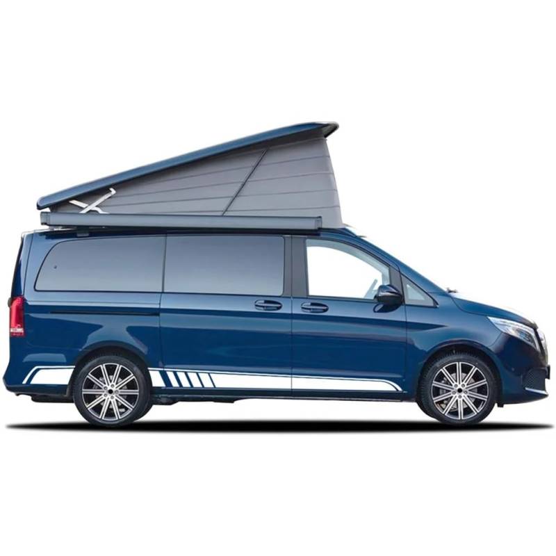 2 STÜCKE Autoaufkleber, für M=ercedes B=ENZ Vito V Klasse Viano W447 V260 W639 W638 Marco, für Polo Camper Van Tuning Zubehör Vinyl Aufkleber von ASQFJMHP