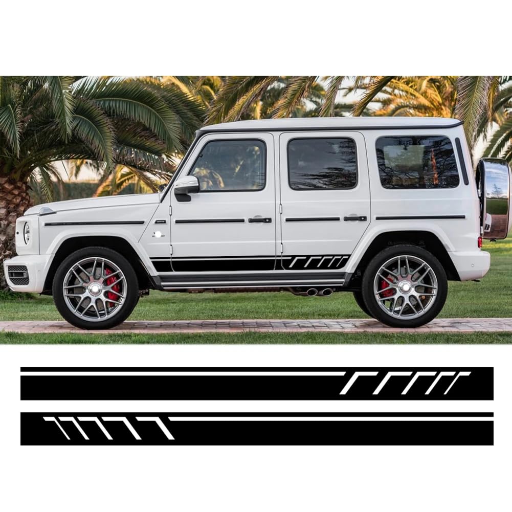 2 STÜCKE Autoseitenkarosserieaufkleber, für M=ercedes B=ENZ G Glas G55 G63 AMG W463 G500 Klasse G350D DIY Aufkleber Auto-Tuning-Zubehör von ASQFJMHP