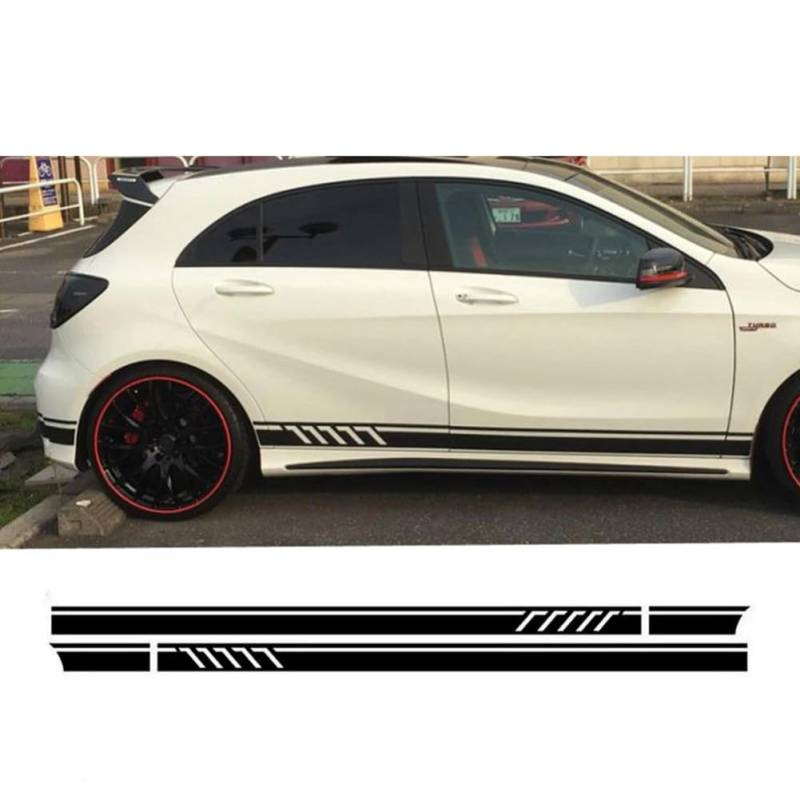 2 Teile/los Auto Taille Seitenschweller Aufkleber Aufkleber Auto Vinyl Wrap, für M=ercedes B=ENZ AMG AC Klasse W177 W205 W203 W204 Autozubehör von ASQFJMHP