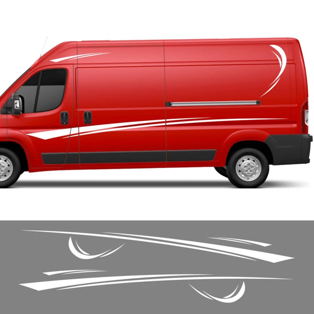 6 Stück, für FIAT Ducato, für Peugeot, für Citroen Jumper, viele Autoaufkleber, Grafiken, Sport-Vinylstreifen, Wohnmobil-Aufkleber, Zubehör von ASQFJMHP