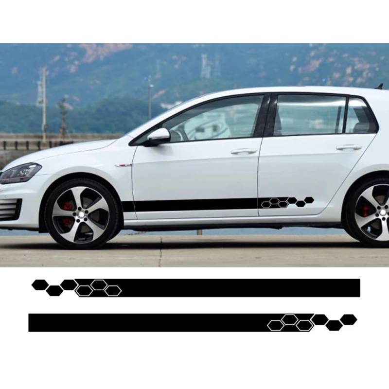 Autotür-Seitenaufkleber, für VW Golf 4 5 6 7 Polo MK2 MK3 MK4 MK5 MK6 MK7 MK8 Tuning-Zubehör Auto-Vinyl-Dekor-Aufkleber von ASQFJMHP