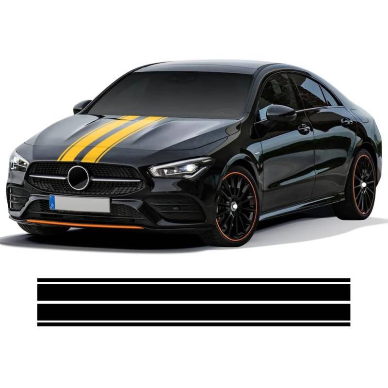 Edition 1 Motorhaubenstreifen, Vinyl-Aufkleber für Motorhaube, für M=ercedes B=ENZ CLA45 W176 W177 W204 W205 C63 ACE GLA CLA GLC AMG W212 von ASQFJMHP