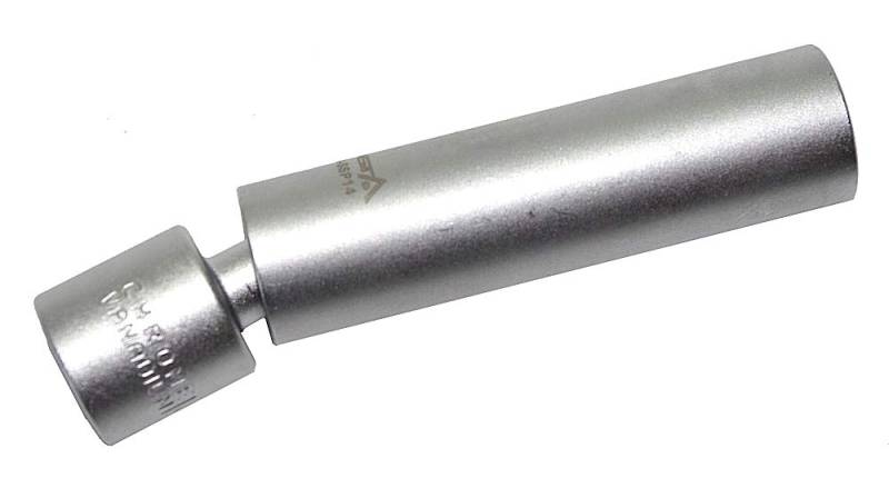 ASTA A-SSP14 Gelenkeinsatz 14mm für Zündkerzen Zwölfkant Zündkerzenschlüssel mit Magnet Antrieb 10mm (3/8") von ASTA