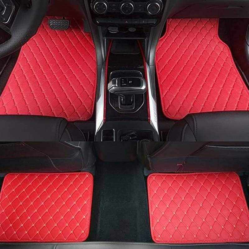 4pcs Auto Leder Fußmatten Für Volvo C70 2008-2010,Allwetter Anti Rutsch Abriebfest Auto Teppiche,Auto Schützen Bodenmatte Set,Innenraum Zubehör,E/red von ASTRAE