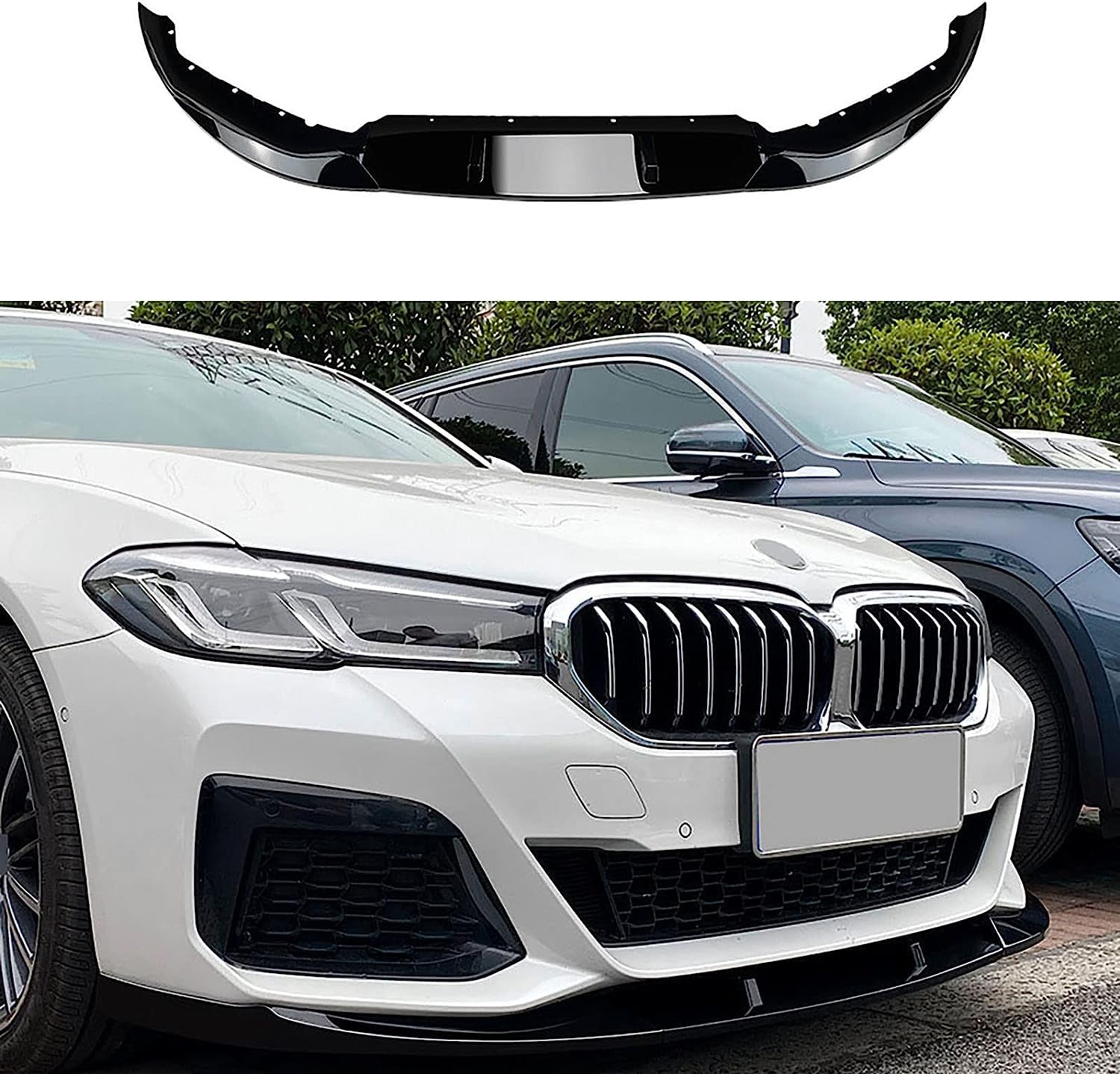 Auto Frontspoiler Lippe für BM-W 5 Series G30 M Sport 525i 530i 2021+,FrontstoßStange Splitter Diffusor Protector,Lippen Flügel Antikollisionsschutz Zubehör,B-Gloss Black von ASTRAE