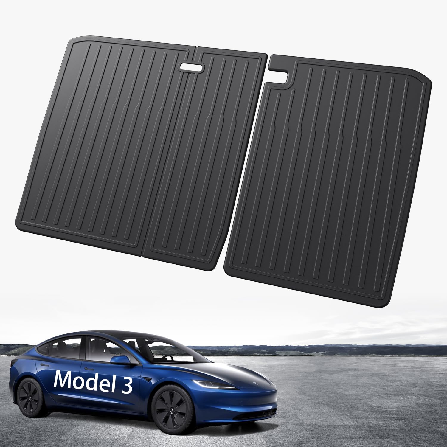 ASZSK Sitzschoner für Tesla Model 3 2024, TPE Rückenlehnenschutz Model 3 Highland, Sitzschutz für die Rücksitz Rear Seat Cover Zubehör von ASZSK