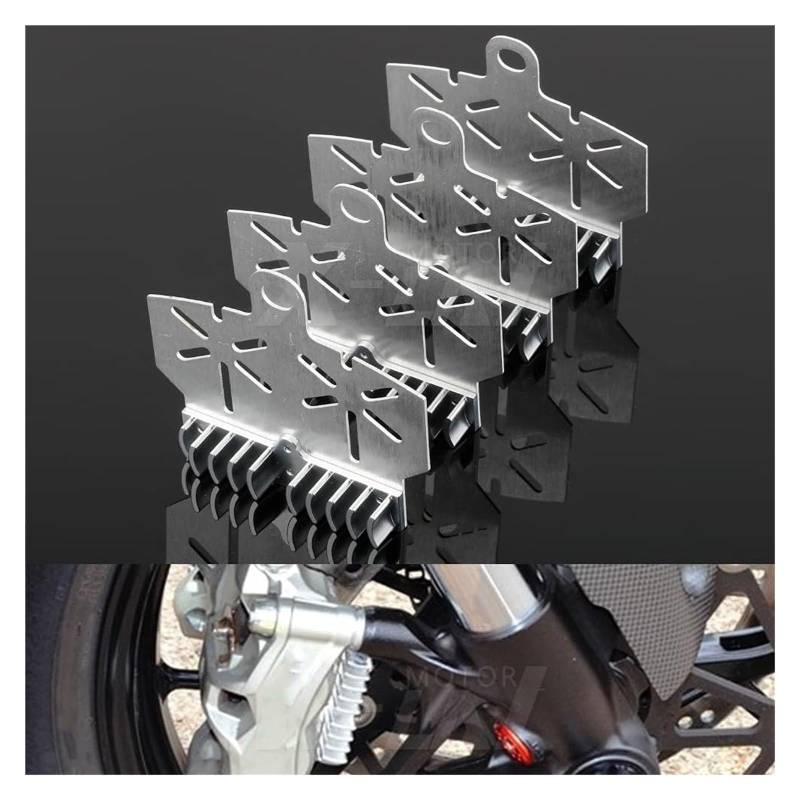 Motorradbremsbeläge Für Du&cati Für DIA&VEL 1260 Für HYPE&RSTRADA LOW SEAT 821 2015 Motorradbremsbeläge Kühlerbremsplattenschutz (Silber)(Silver) von ATACDVDYEU