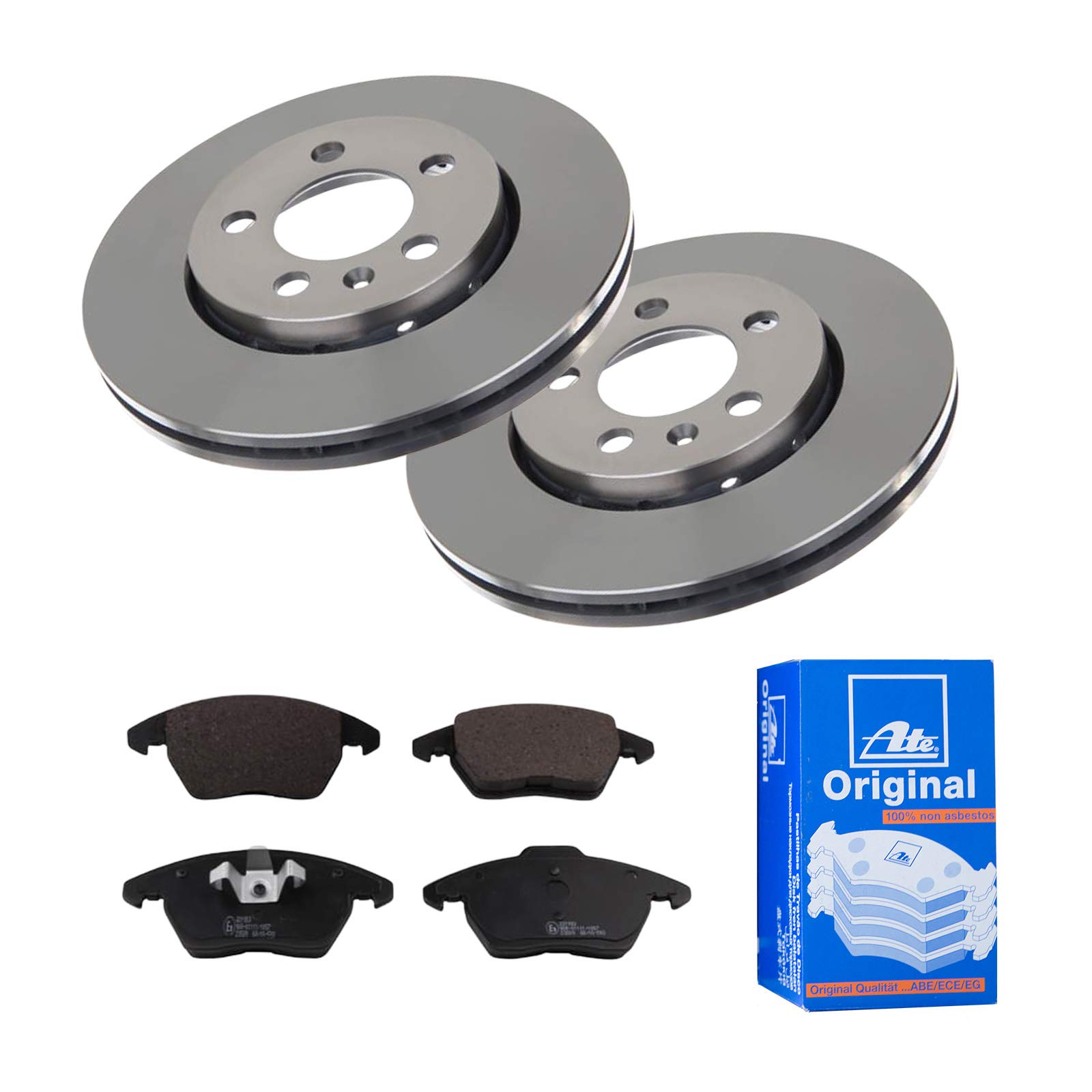 2 Bremsscheiben + Bremsbelagsatz ATE 3er Set Belüftet Ø256 mm Vorne Bremsenset von ATE Bundle