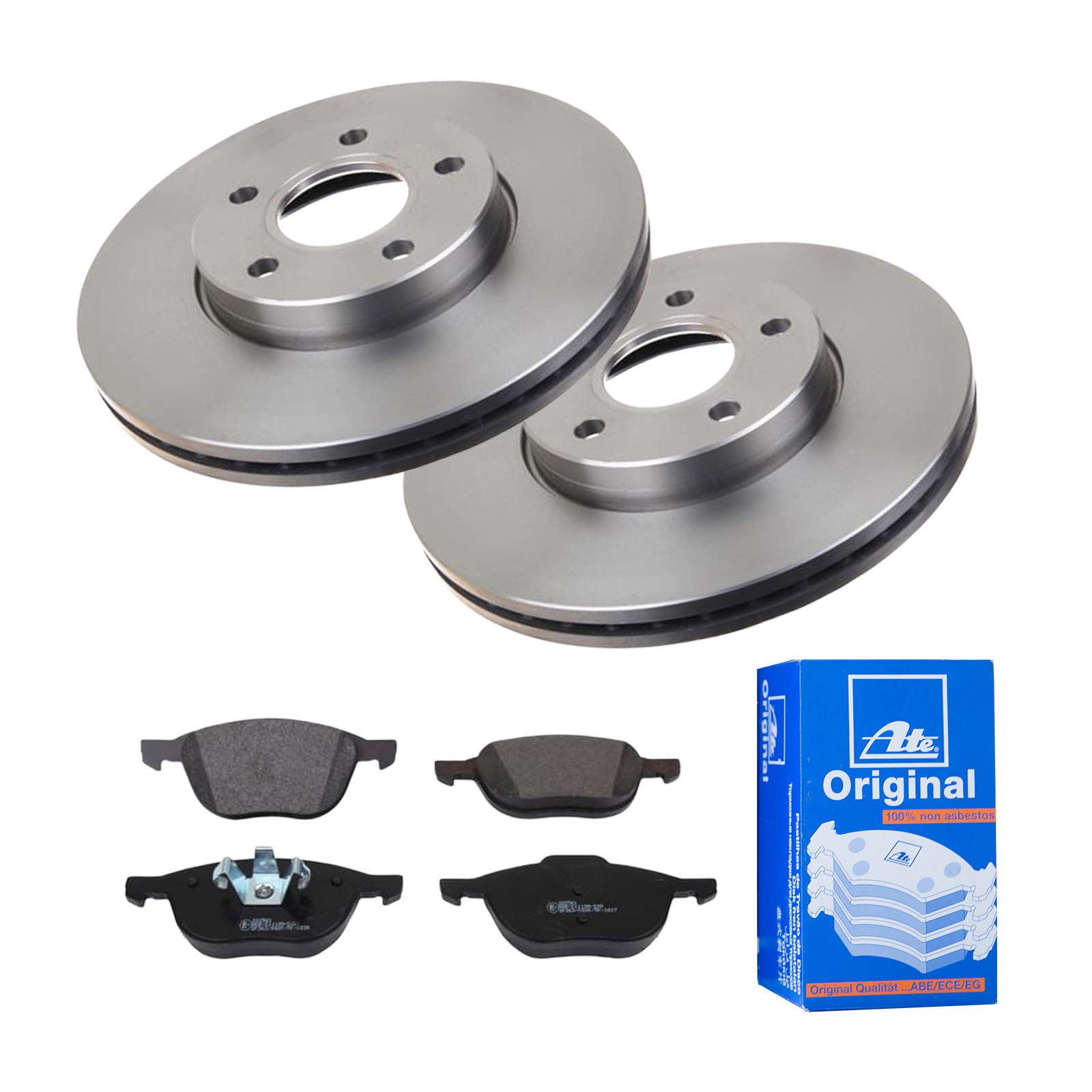 2 Bremsscheiben + Bremsbelagsatz ATE 3er Set Belüftet Ø278 mm Vorne Bremsenset von ATE Bundle