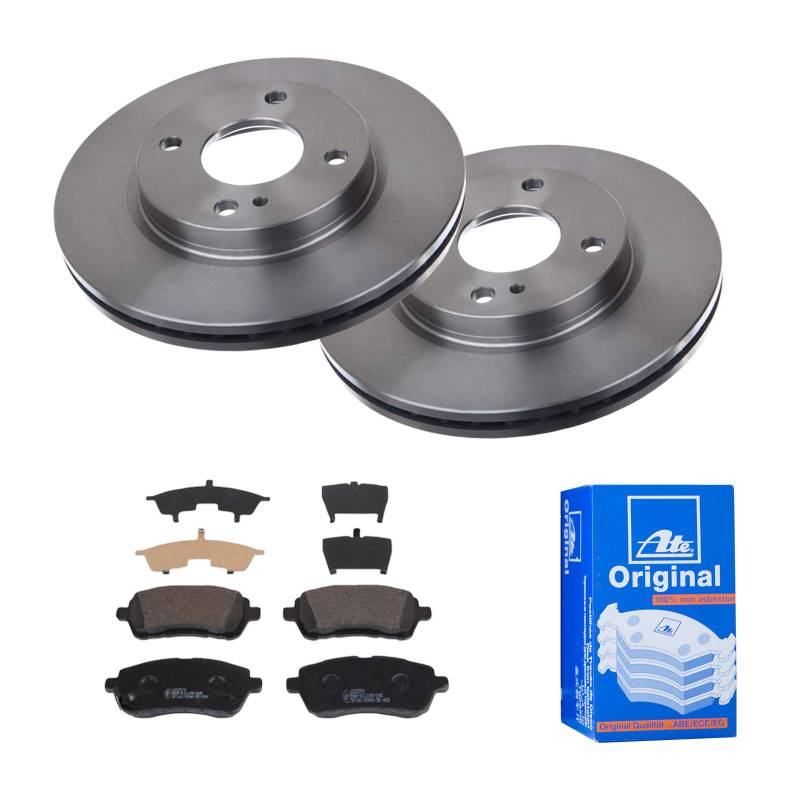 2 Bremsscheiben + Bremsbelagsatz ATE 3er Set Belüftet Ø258 mm Vorne Bremsenset von ATE Bundle