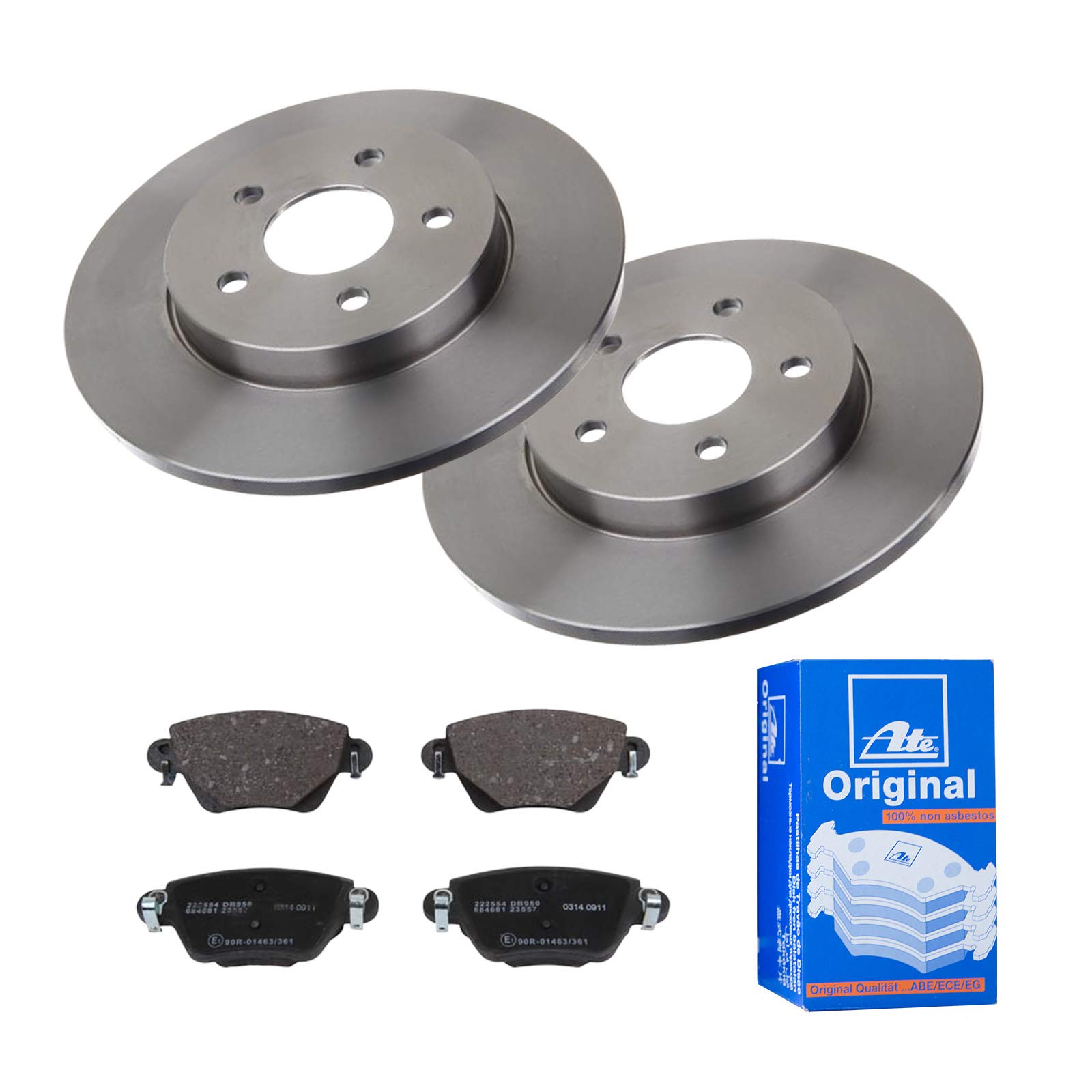 ATE 2 Bremsscheiben Ø280 Voll + Bremsbeläge für Ford Mondeo 3 B4Y B5Y BWY von ATE Bundle