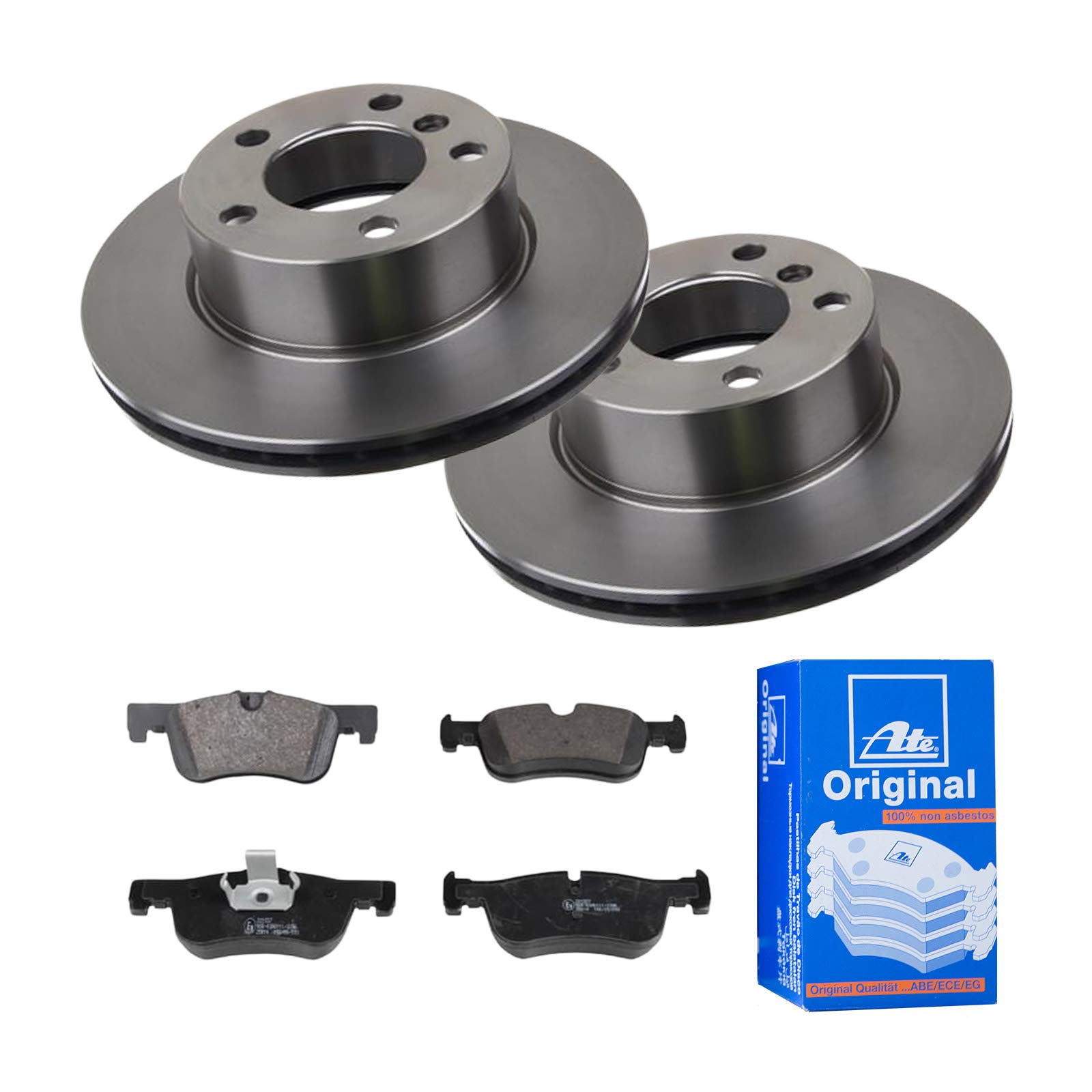 ATE 2 Bremsscheiben Ø284 Belüftet + Bremsbeläge für BMW 1 F20 F21 2 F23 von ATE Bundle