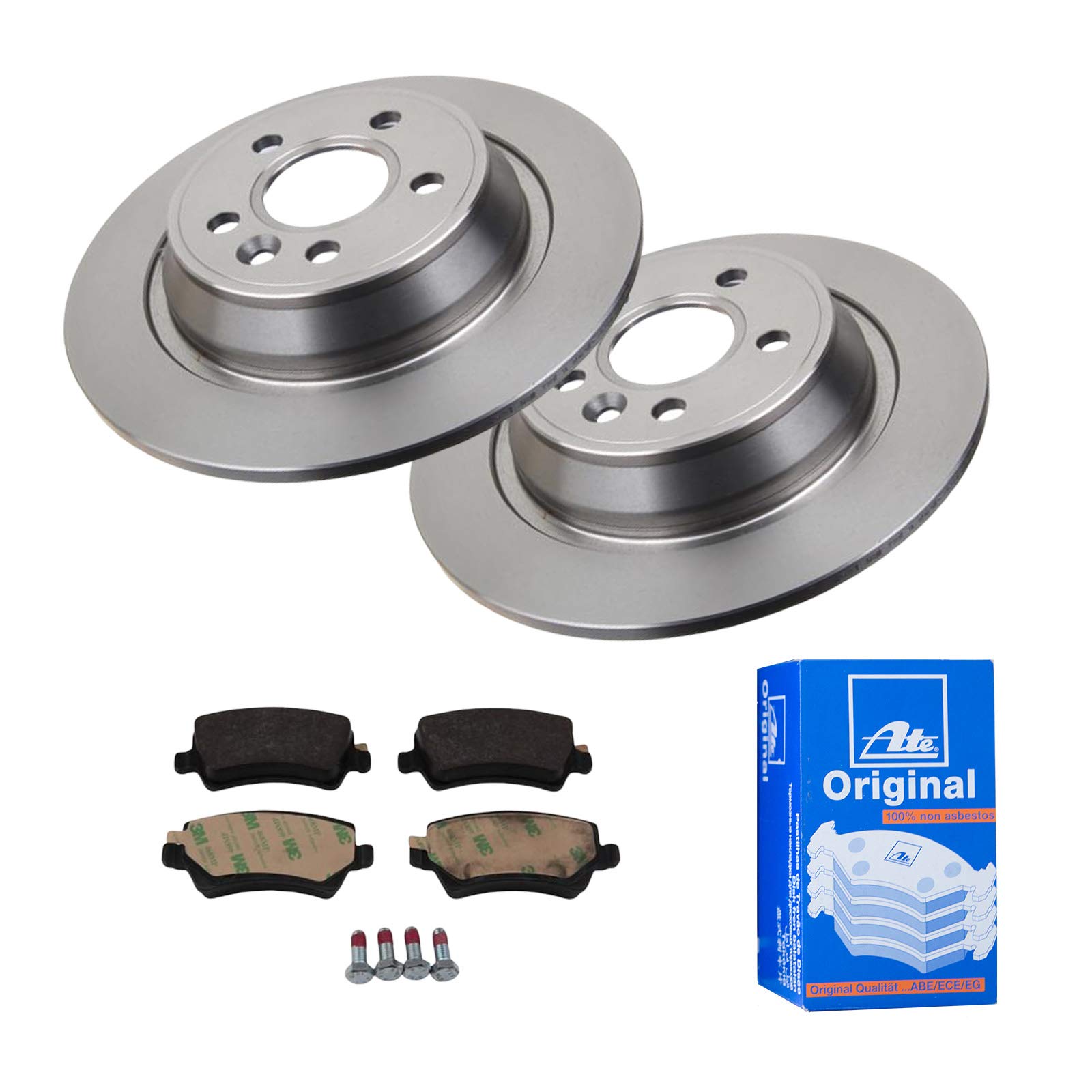 ATE 2 Bremsscheiben Ø302 Voll + Bremsbeläge für Ford Galaxy WA6 S-Max WA6 von ATE Bundle