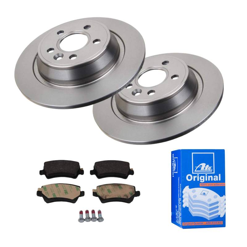 ATE 2 Bremsscheiben Ø302 Voll + Bremsbeläge für Ford Galaxy WA6 S-Max WA6 von ATE Bundle