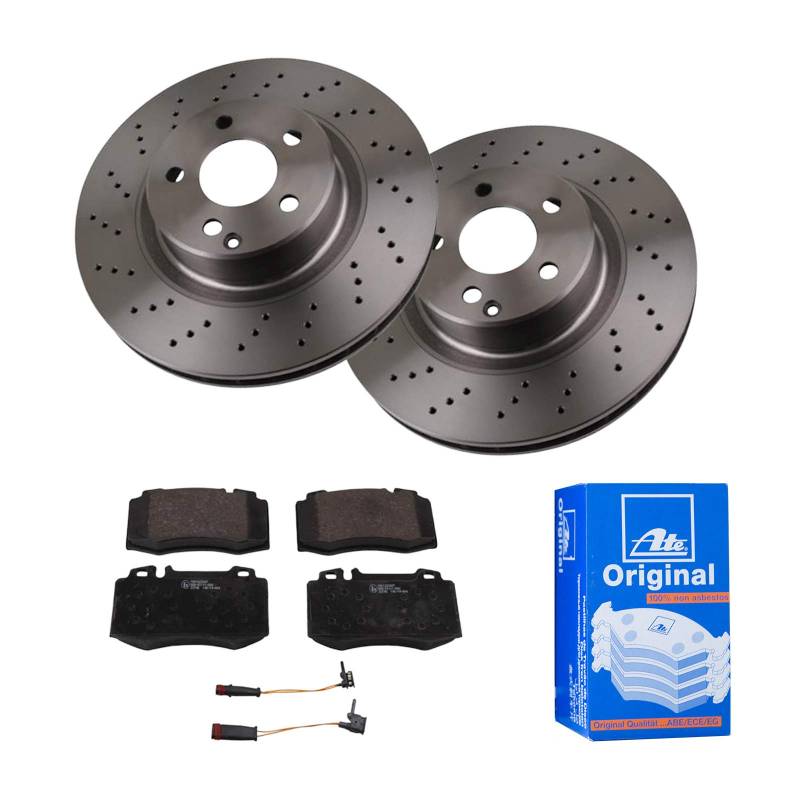 ATE 2 Bremsscheiben Ø330 + Bremsbeläge für MERCEDES S-KLASSE (W220) von ATE Bundle