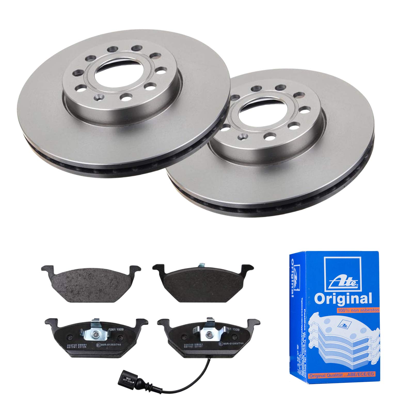 ATE BREMSSCHEIBEN Ø288mm + BREMSBELÄGE VORNE - KFZTEILE24 von ATE Bundle