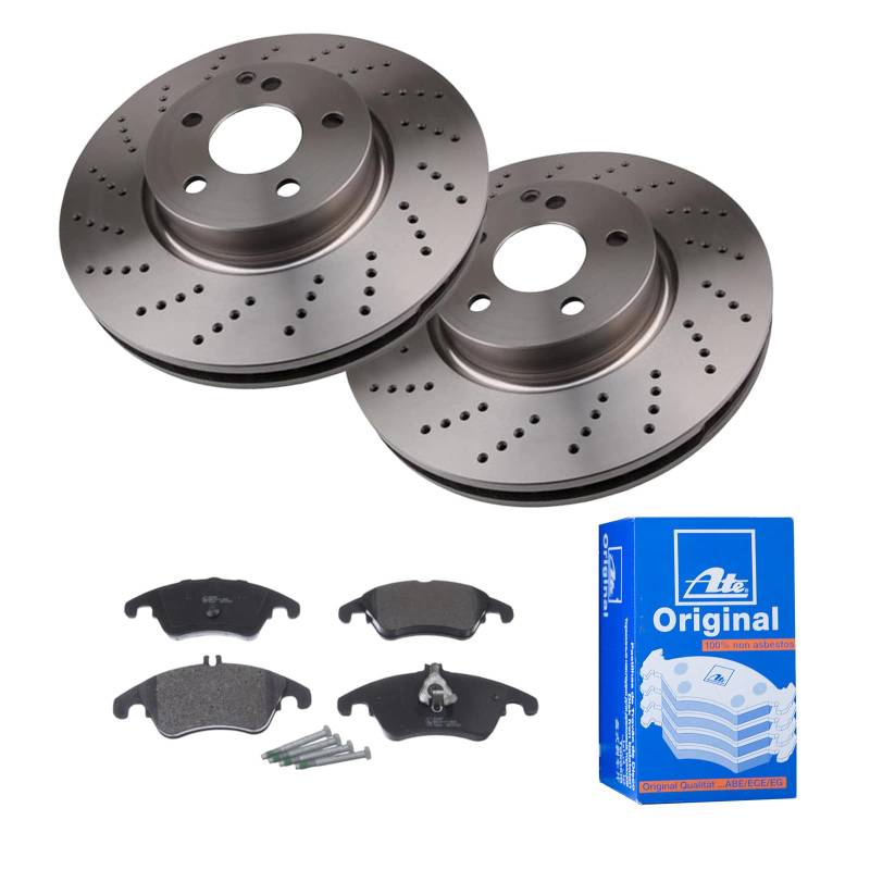 ATE BREMSSCHEIBEN Ø322mm + BREMSBELÄGE VORNE - KFZTEILE24 von ATE Bundle