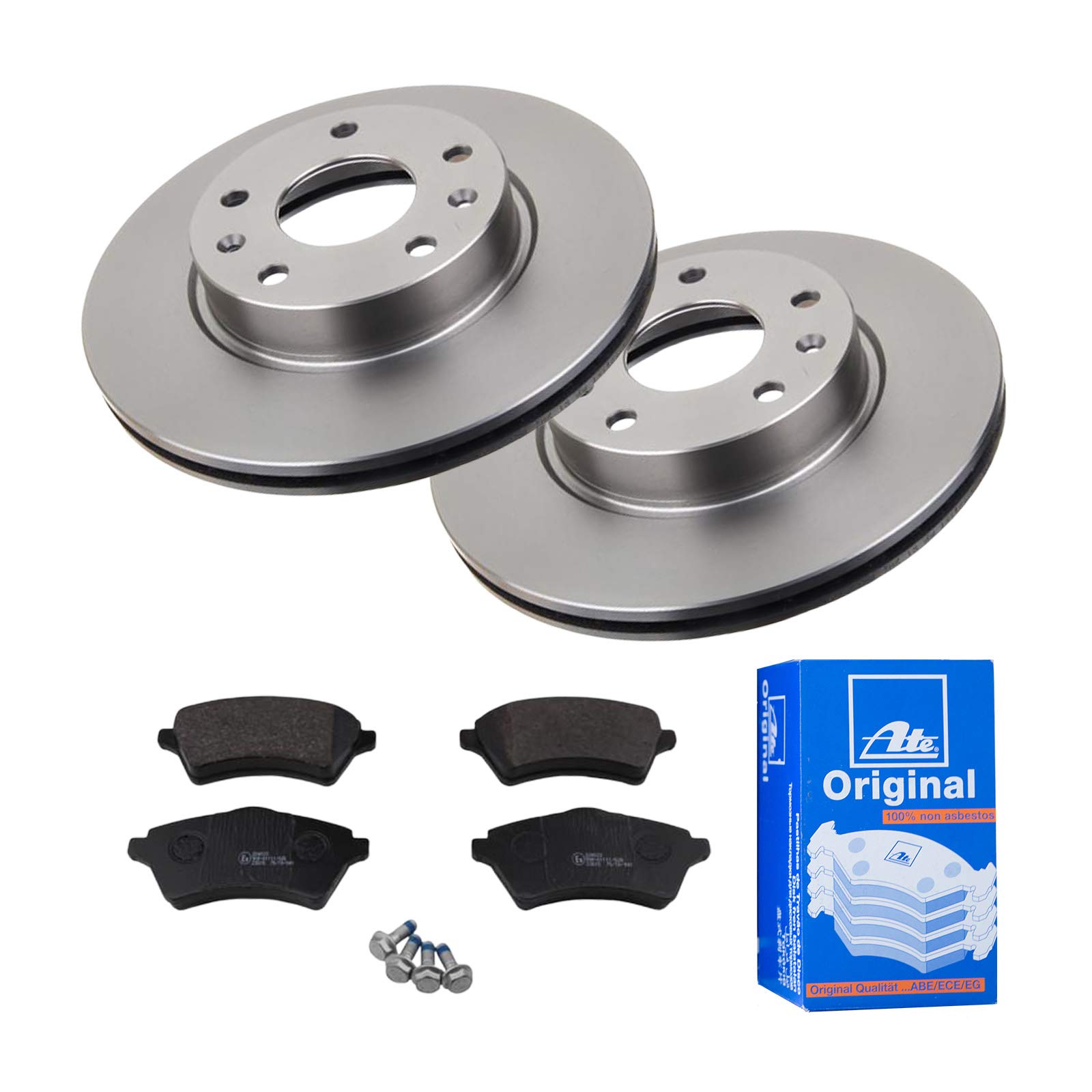 ATE Bremsen-Set 2 Bremsscheiben + Bremsbeläge Ø277 Einbau Vorne Bremsscheiben-Set Scheibenbremsen passend für Land Rover Freelander L314 von ATE Bundle