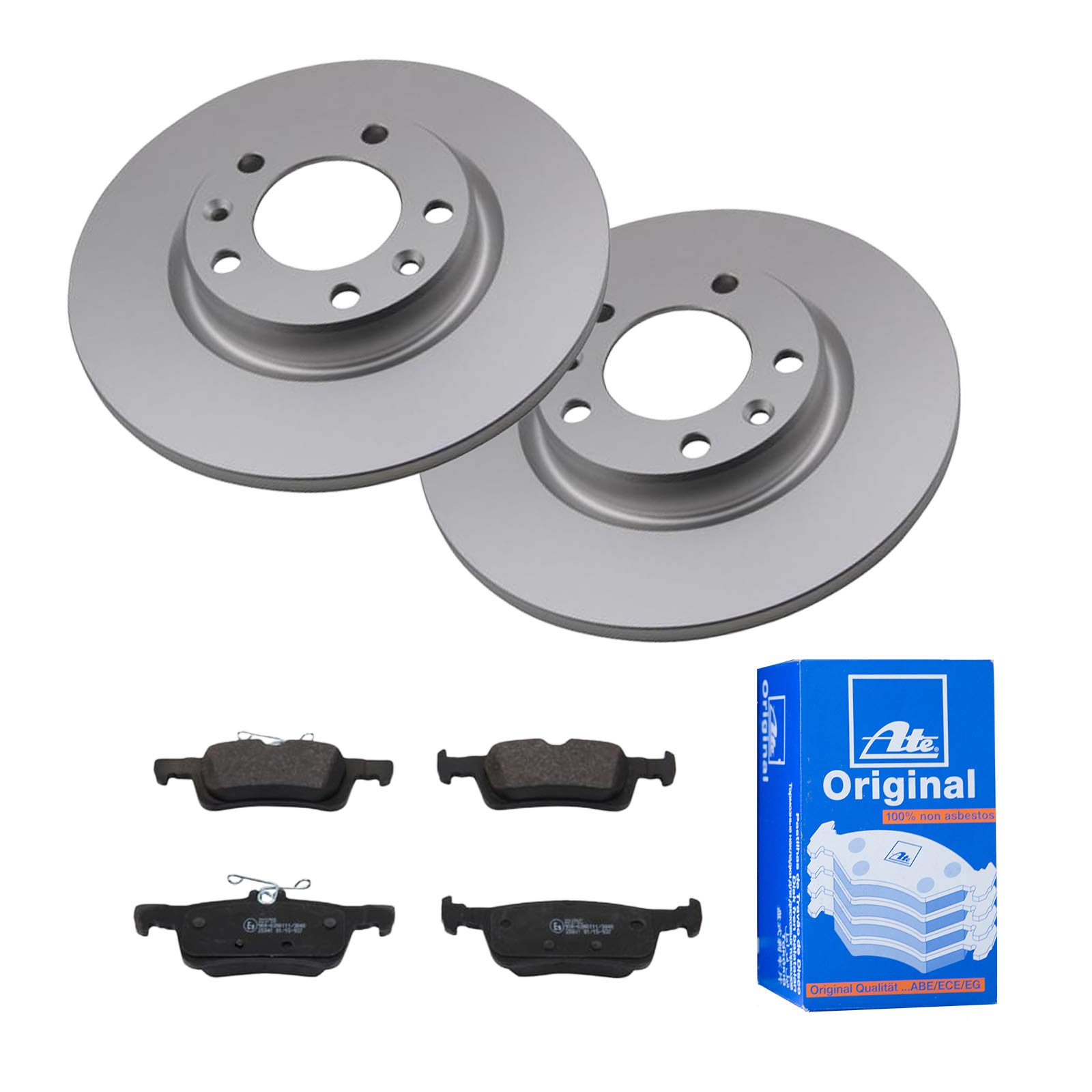 ATE 2 Bremsscheiben Ø268 Voll + Bremsbeläge für Peugeot 308 LBx 308 2 308 SW von ATE Bundle