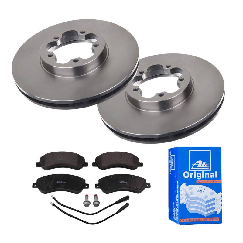 ATE Bremsen-Set 2 Bremsscheiben + Bremsbeläge Ø300 Einbau Vorne Bremsscheiben-Set Scheibenbremsen passend für Ford Transit Transit Tourneo von ATE Bundle