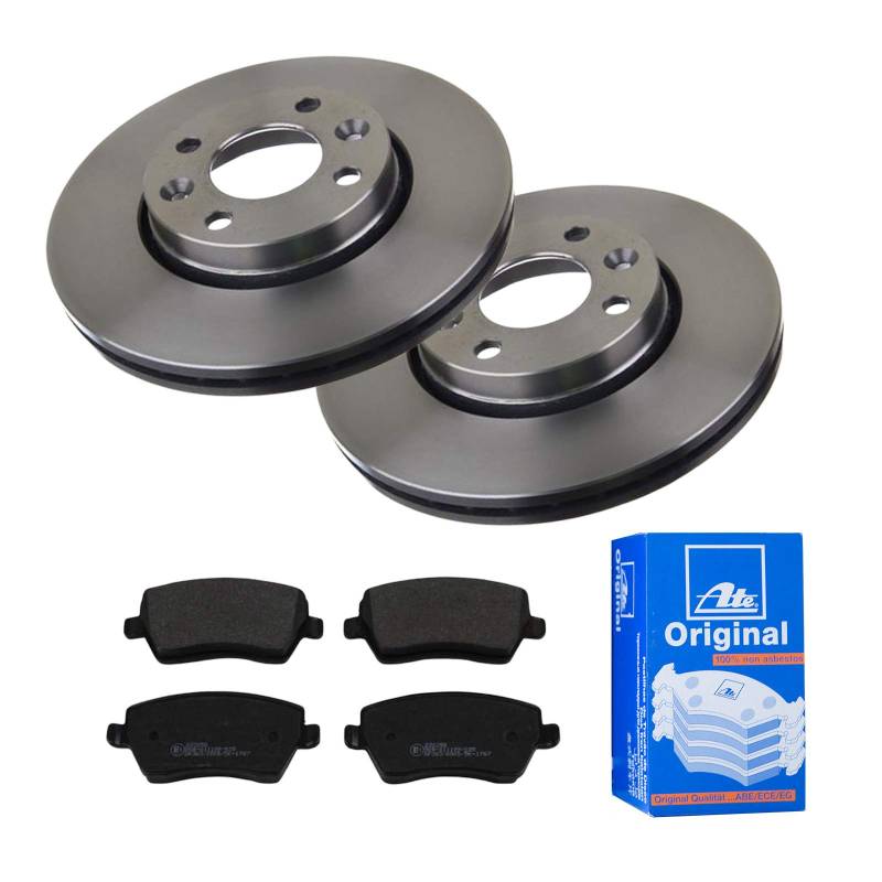 Bremsen Set Bremsscheiben Ø258 Belüftet + Bremsbeläge für Renault Captur Clio 4 BHx von ATE Bundle