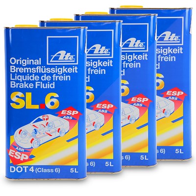 Ate 4x 5 Liter Bremsflüssigkeit SL.6 DOT4 von ATE