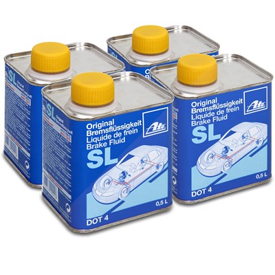 Ate 4x 500ml Bremsflüssigkeit SL DOT4 [Hersteller-Nr. 03.9901-5801.2] von ATE