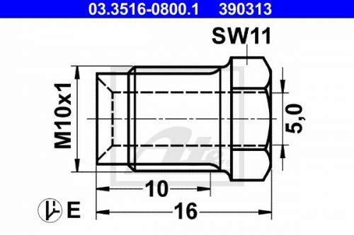 ATE 03.3516-0800.1 Überwurfschraube von ATE