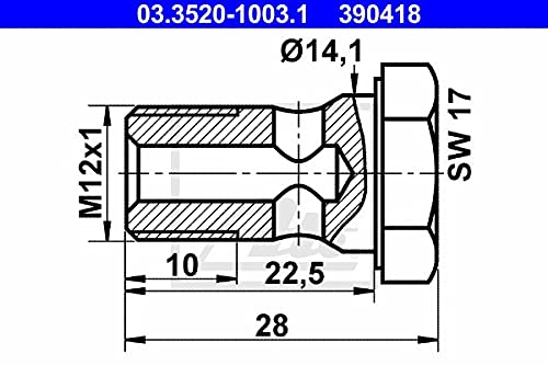 ATE 03.3520-1003.1 Hohlschraube von ATE