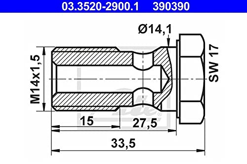 ATE 03.3520-2900.1 Hohlschraube von ATE