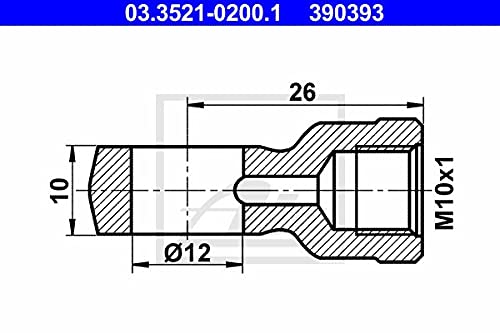 ATE 03.3521-0200.1 Ringstutzen, Rohrleitung von ATE