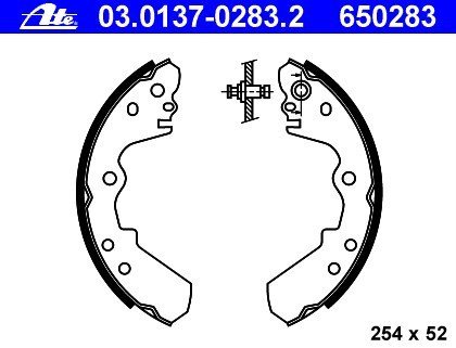 ATE 03013702832 Bremsbackensatz Trommelbremse von ATE