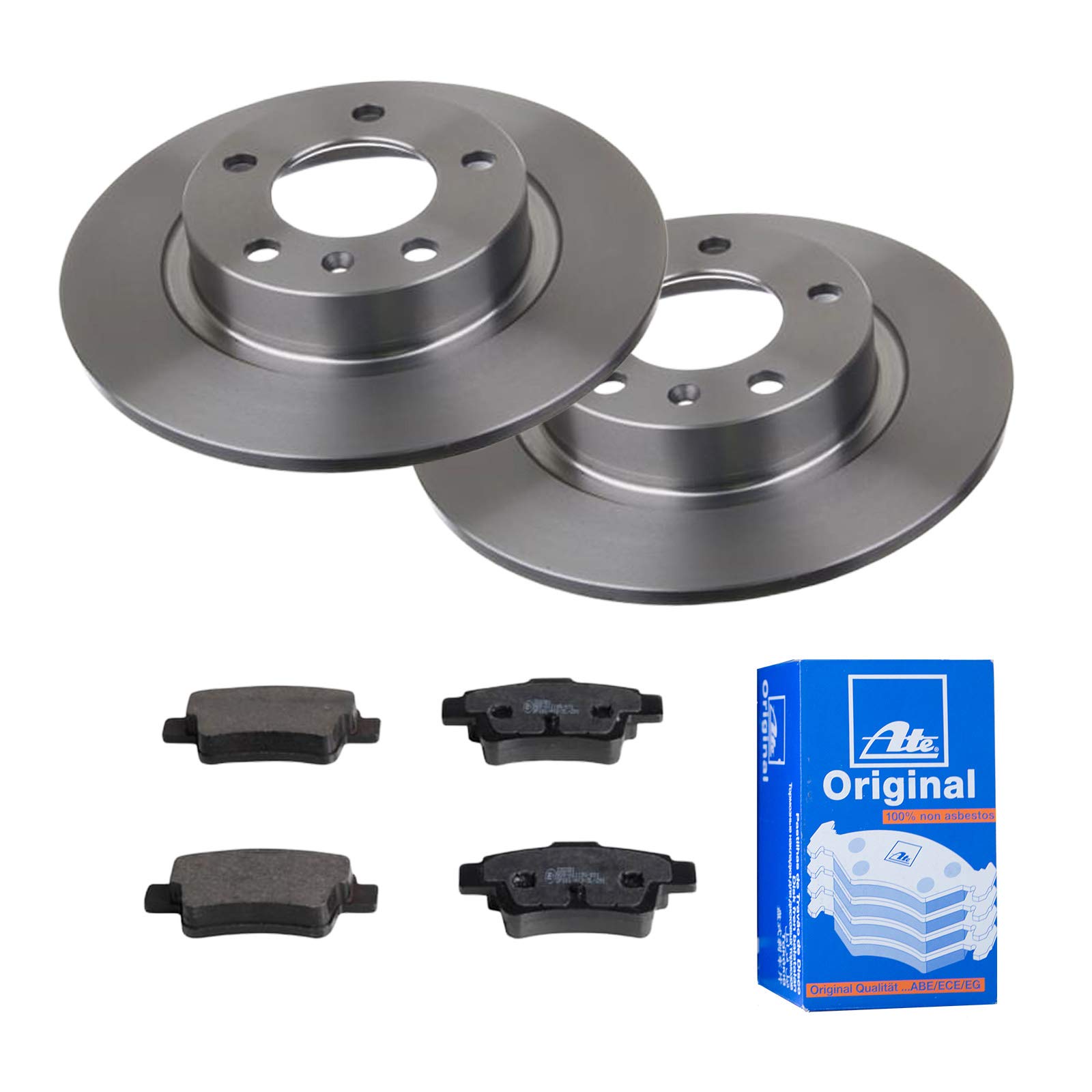 ATE 2 Bremsscheiben Ø264 Voll + Bremsbeläge für Opel Corsa 500 S07 von ATE Bundle