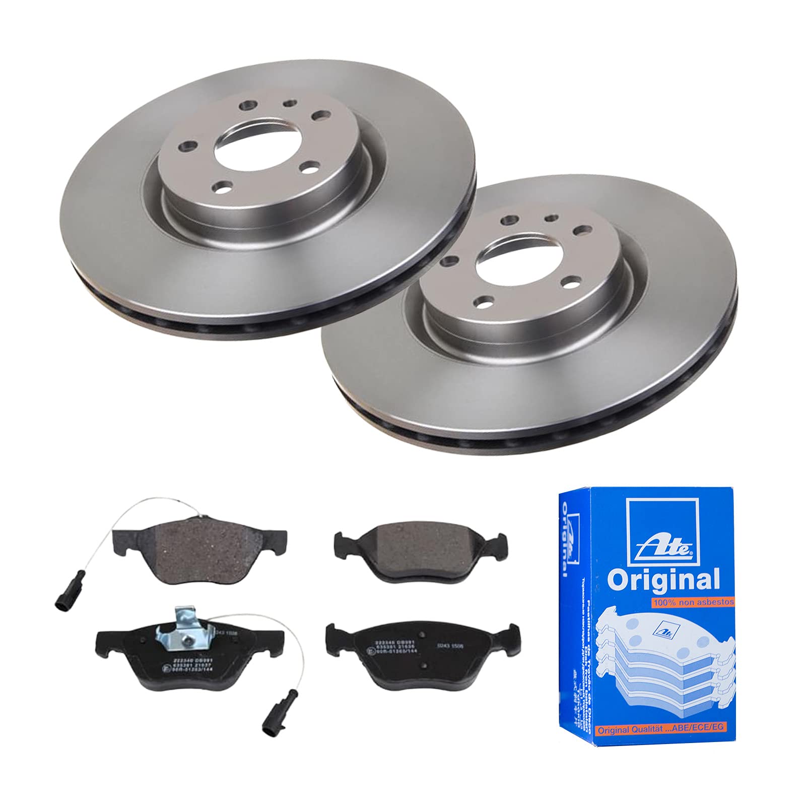 ATE 2 Bremsscheiben Ø284 Belüftet + Beläge für Alfa Romeo 147 937x GT 937x von ATE Bundle