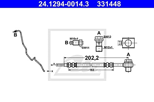 ATE 24.1294-0014.3 Bremsschläuche und Zubehör von ATE