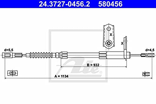 ATE 24.3727-0456.2 Seilzug, Feststellbremse von ATE