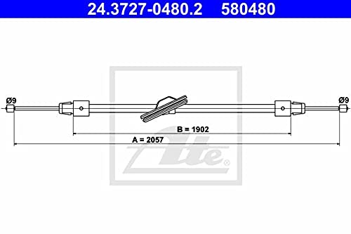 ATE 24.3727-0480.2 Seilzug, Feststellbremse von ATE