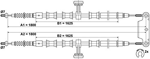 ATE 24.3727-0788.2 Seilzug, Feststellbremse von ATE